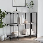 vidaXL Table console sonoma gris 102x35x90 cm bois d'ingénierie