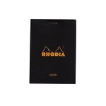 Bloc BLACK N°11 7,4x10,5cm 80F agrafées 80g ligné RHODIA