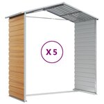 vidaXL Abri de jardin marron clair 191x470x198 cm acier galvanisé