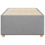 vidaXL Cadre de lit Gris clair 90x190 cm Tissu