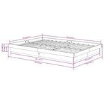 vidaXL Cadre de lit sans matelas bois massif