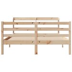 vidaXL Cadre de lit avec tête de lit 150x200 cm bois de pin massif