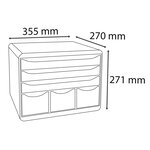 Module De Classement Storebox 6 Tiroirs Black Office - Blanc/arlequin - Exacompta