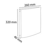 Classeur 4 anneaux 30mm carton recouvert papier a4 32x26cm dos 4cm coloris bleu EXACOMPTA