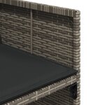 vidaXL Ensemble à manger de jardin 11Pièces avec coussins gris poly rotin