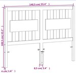 vidaXL Tête de lit cire marron 135 cm bois massif de pin