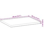 vidaXL Dessus de table 40x30x2 cm rectangulaire bois massif d'acacia