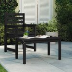 vidaXL Table de jardin noir 82 5x50 5x45 cm bois massif de pin