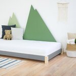 Lit simple TEENY 90 x 200 naturel et gris