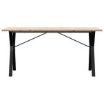vidaXL Table à manger cadre en Y 160x80x75 5 cm bois pin massif acier
