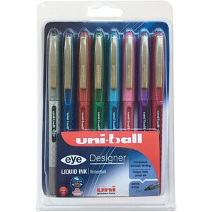 UB-157D Eye Designer Encre liquide Stylo (Lot de 8) UNI-BALL