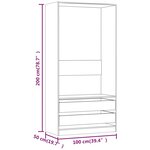 vidaXL Garde-robe Chêne fumé 100x50x200 cm Bois d'ingénierie