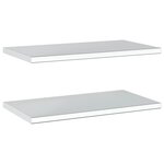 vidaXL Étagères murales 2 Pièces 75x40x3 cm argenté acier inoxydable