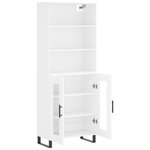 vidaXL Buffet haut Blanc 69 5x34x180 cm Bois d'ingénierie
