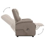 Vidaxl fauteuil releveur inclinable taupe tissu