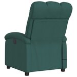 vidaXL Fauteuil de massage inclinable électrique Vert foncé Tissu