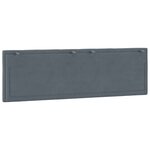 vidaXL Coussin de tête de lit gris foncé 160 cm velours