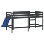 vidaXL Lit mezzanine enfants toboggan 90x190 cm bois pin massif