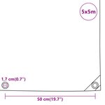 vidaXL Bâche vert 5x5 m 650 g/m²