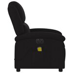 vidaXL Fauteuil de massage inclinable électrique Noir Tissu