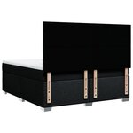 vidaXL Sommier à lattes de lit avec matelas Noir 180x200 cm Tissu
