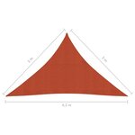 vidaXL Voile d'ombrage 160 g/m² Terre cuite 3x3x4 2 m PEHD