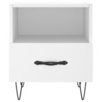vidaXL Table de chevet blanc 40x35x47 5 cm bois d’ingénierie