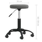 vidaXL Chaise de salle à manger Gris foncé Velours