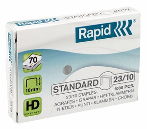 Boite de 1000 agrafes galvanisées Standard 23/10 RAPID