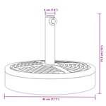 vidaXL Base de parasol pour mâts Ø38 / 48 mm 25 kg rond