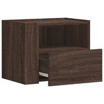 vidaXL Tables de chevet murales 2 Pièces chêne marron 45x30x35 cm