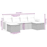 vidaXL Salon de jardin avec coussins 6Pièces mélange beige résine tressée