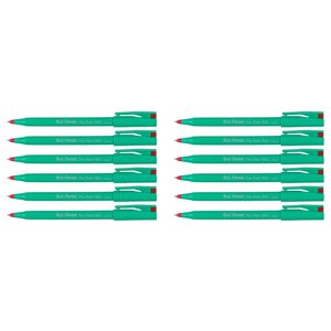 Roller encre ball r50 recycology pte moyenne rouge x 12 pentel