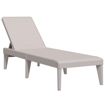 vidaXL Chaise longue cappuccino 186x60x29 cm PP