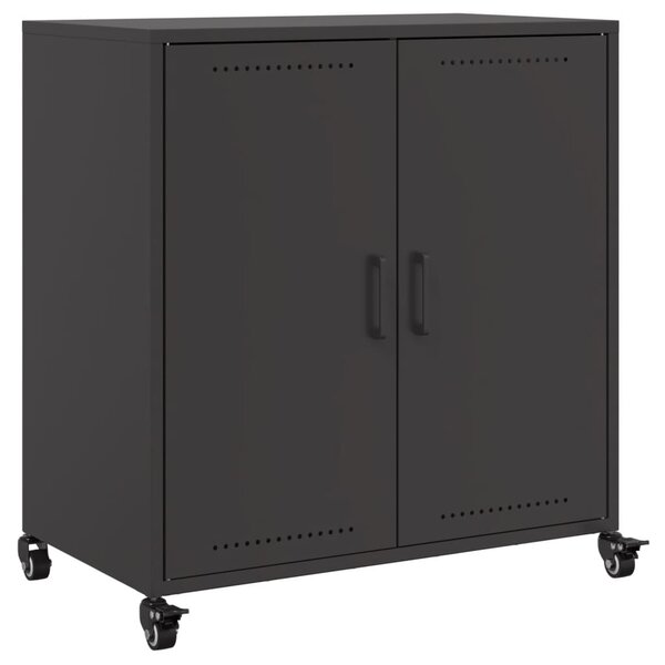 vidaXL Buffet noir 68 5x39x72 cm acier laminé à froid