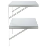 vidaXL Étagères murales 2 Pièces 75x40 cm argenté acier inoxydable