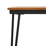 vidaXL Table de jardin avec pieds épingle à cheveux 140x80x75cm acacia