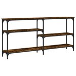 vidaXL Table console chêne fumé 160x29x75 cm bois d'ingénierie