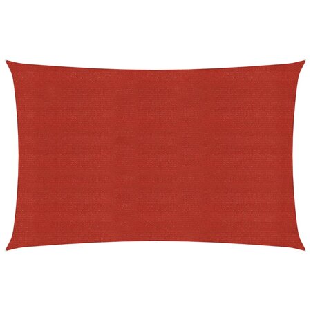 vidaXL Voile d'ombrage 160 g/m² Rouge 5x6 m PEHD