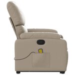vidaXL Fauteuil inclinable de massage Cappuccino Similicuir