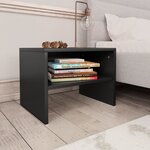 vidaXL Tables de chevet 2 Pièces Noir 40x30x30 cm Bois d'ingénierie