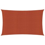 vidaXL Voile d'ombrage 160 g/m² Terre cuite 5x8 m PEHD