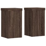 vidaXL Supports pour plantes 2 Pièces chêne marron bois d'ingénierie