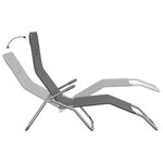 vidaXL Chaises longues pliables lot de 2 gris textilène et acier