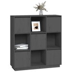 vidaXL Buffet Gris 110 5x35x117 cm Bois massif de pin