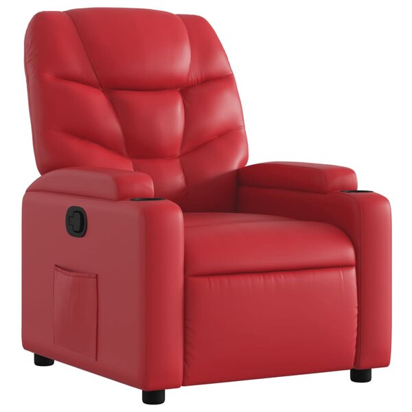 vidaXL Fauteuil inclinable Rouge Similicuir