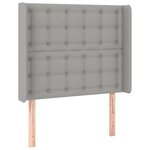 vidaXL Sommier à lattes de lit matelas LED Gris clair 90x190cm Tissu
