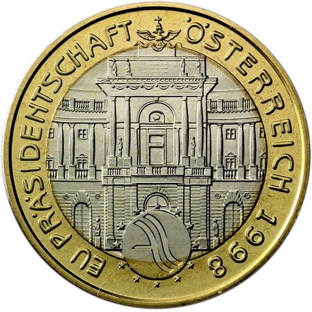 Pièce de monnaie 50 Schilling Autriche Présidence de l’Union Européenne 1998 BU