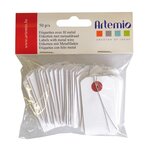 150 mini étiquettes blanches avec fil métallique 3 x 5 5 cm