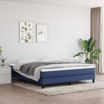 vidaXL Cadre de lit Bleu 160x200 cm Tissu